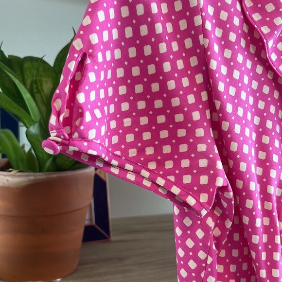 J.CREW SILK Fontana Geo Printed Wrap Retro Tie Waist Dress, 2 - Picture 7 of 9